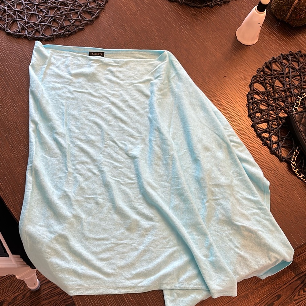 NWT Talbots blue womens poncho